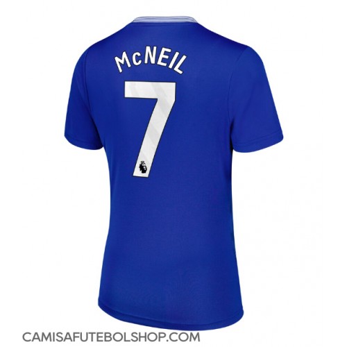 Camisa de time de futebol Everton Dwight McNeil #7 Replicas 1º Equipamento Feminina 2024-25 Manga Curta